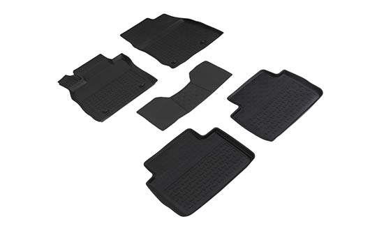 Raised-edge floor mats